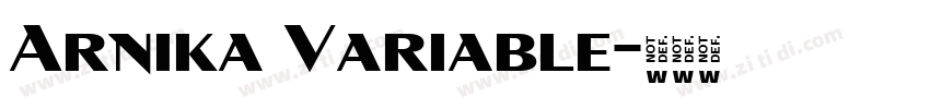 Arnika Variable字体转换